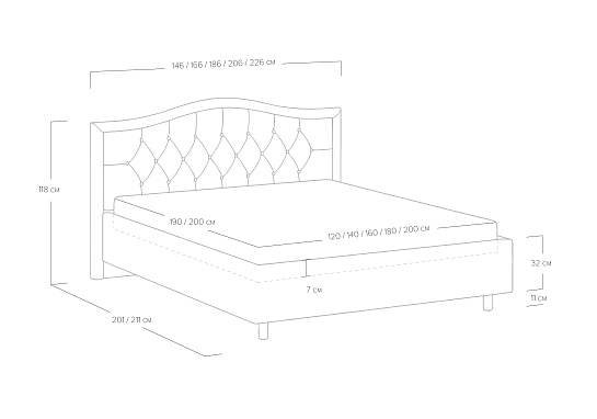 Кровать Ancona